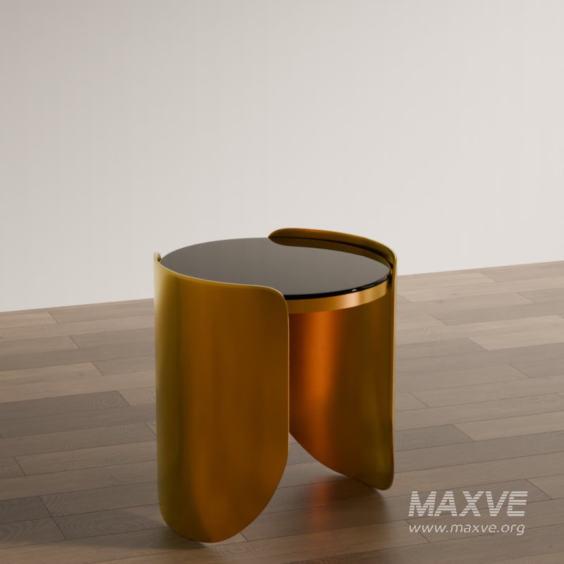 Modern Brass End Table - Image 1