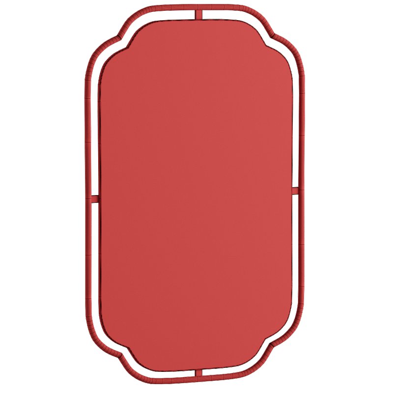 Amy Hollywood Regency Gold Metal Frame Wall Mirror - Image 2