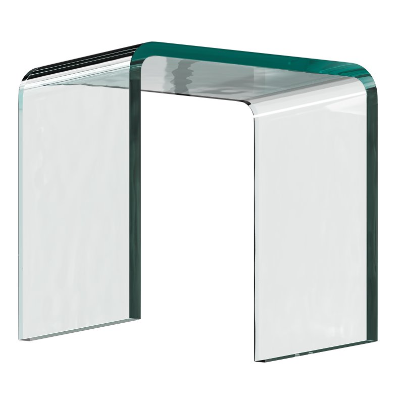 Minimalist Acrylic Side Table – Ottoman - Image 6