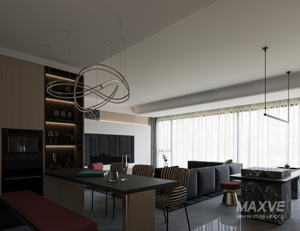 Modern living and dining room - Image 2