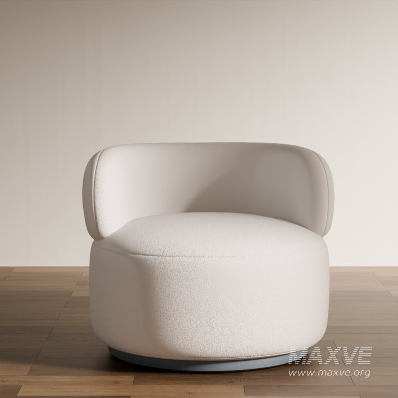 Modern Round Lounge Chair - Image 1