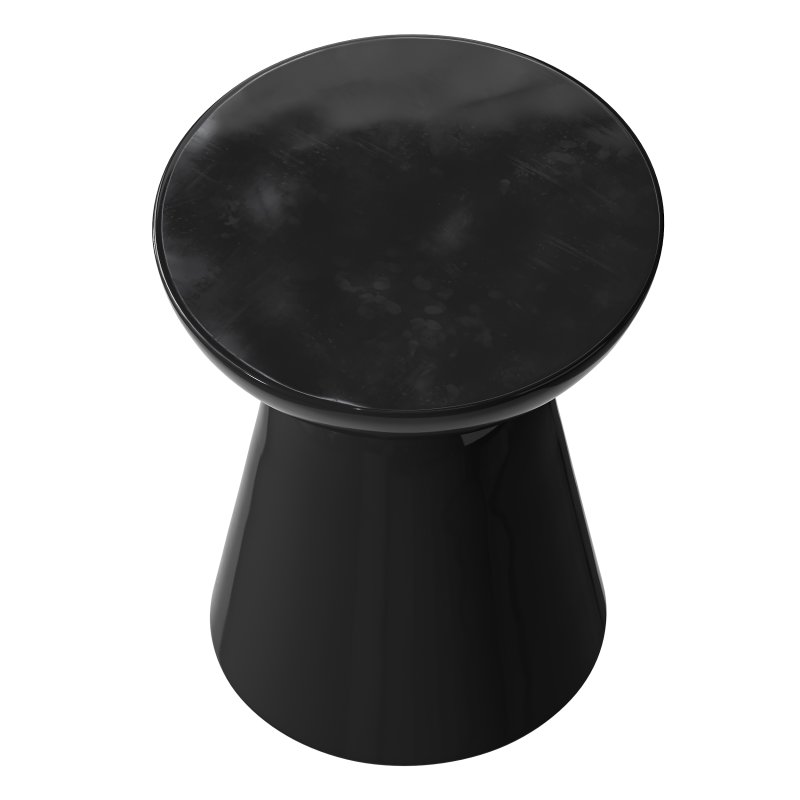 Modern Side Table – Black – White – Glossy Surface - Image 10