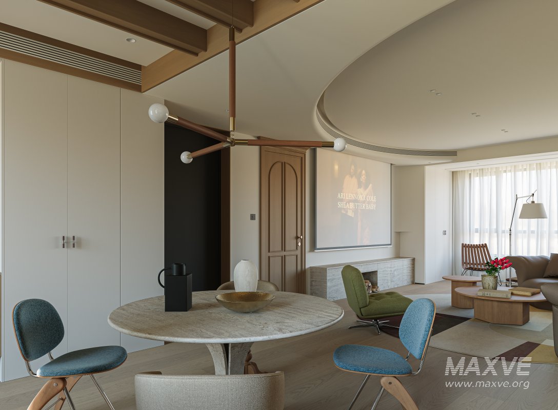 Modern living room dining room kitchen - Image 7