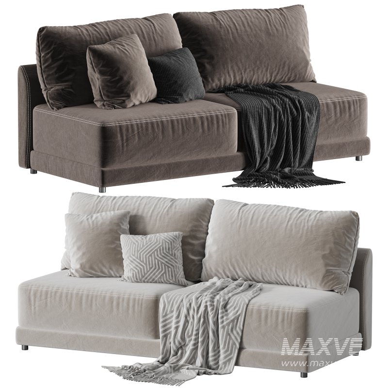 Gather Deep Armless Loveseat - Image 2