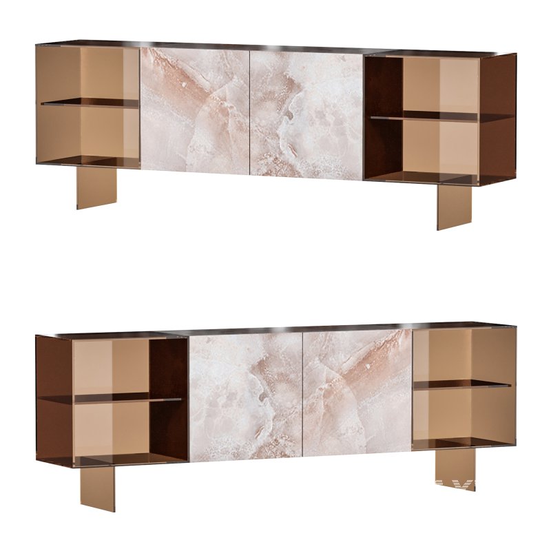 36e8 Glass Sideboard 04 - Image 5