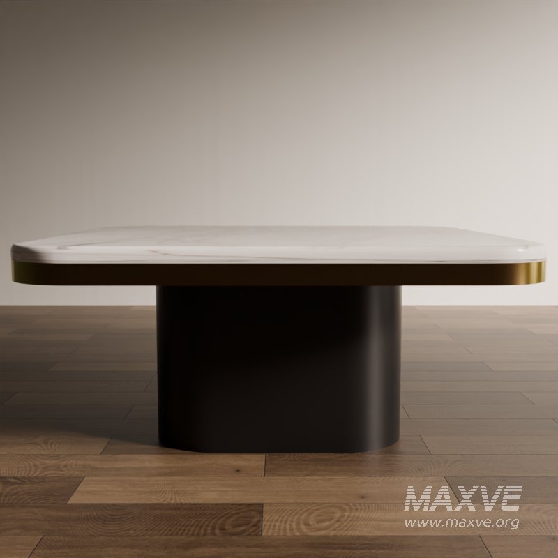 Modern Marble Square Coffee Table - Image 2