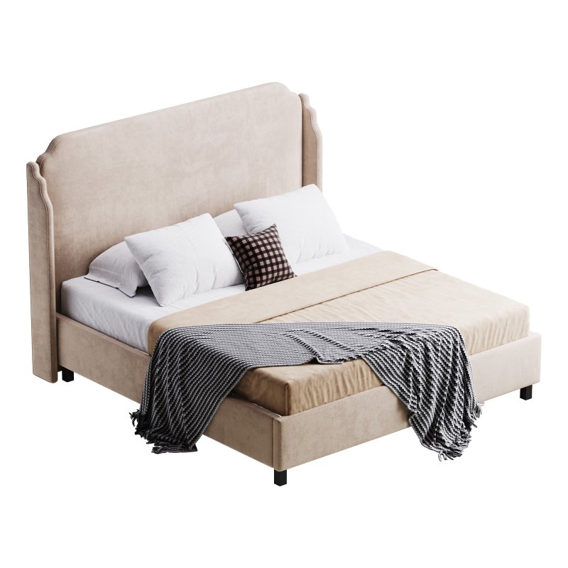 Aurora Wingback Blush Bed - Image 6