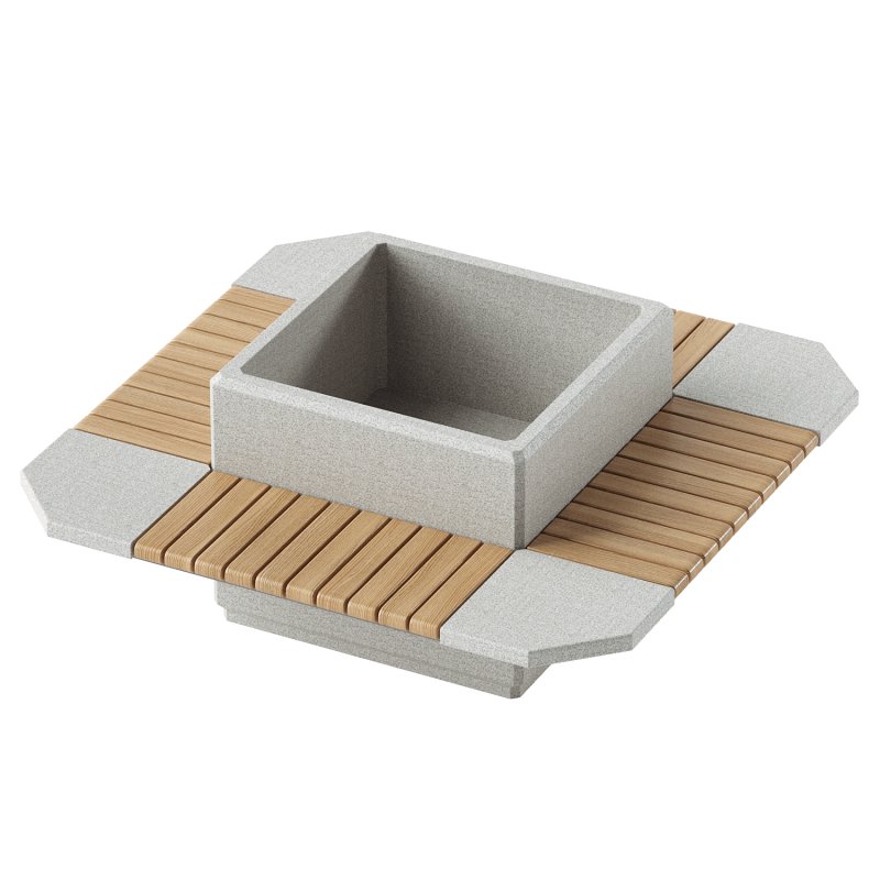 SQUARE PLANTER BENCH 227 - Image 2