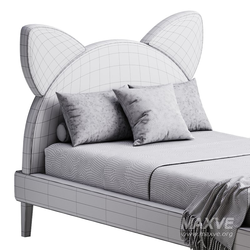 Children single bed beige Kitty - Image 15