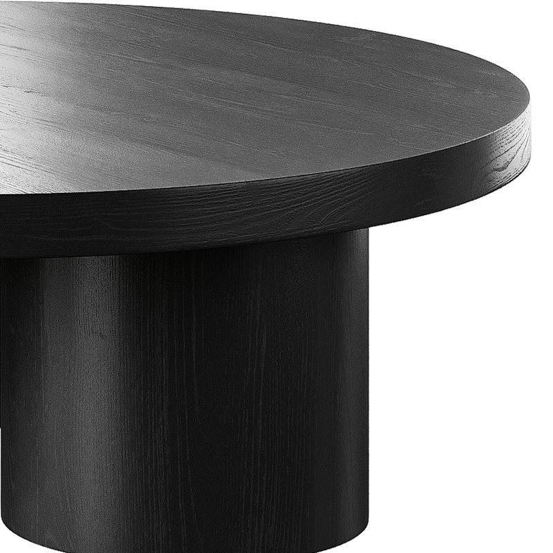 Damian Wooden Round Coffee Table – Black - Image 13