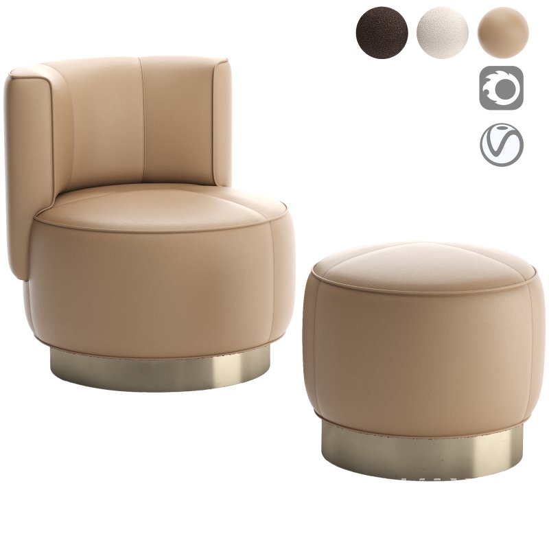 Minotti Yves Round - Image 1