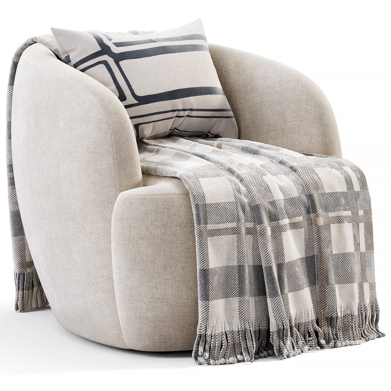 GWYNETH IVORY BOUCLE ACCENT CHAIR BY GOOP - Image 2