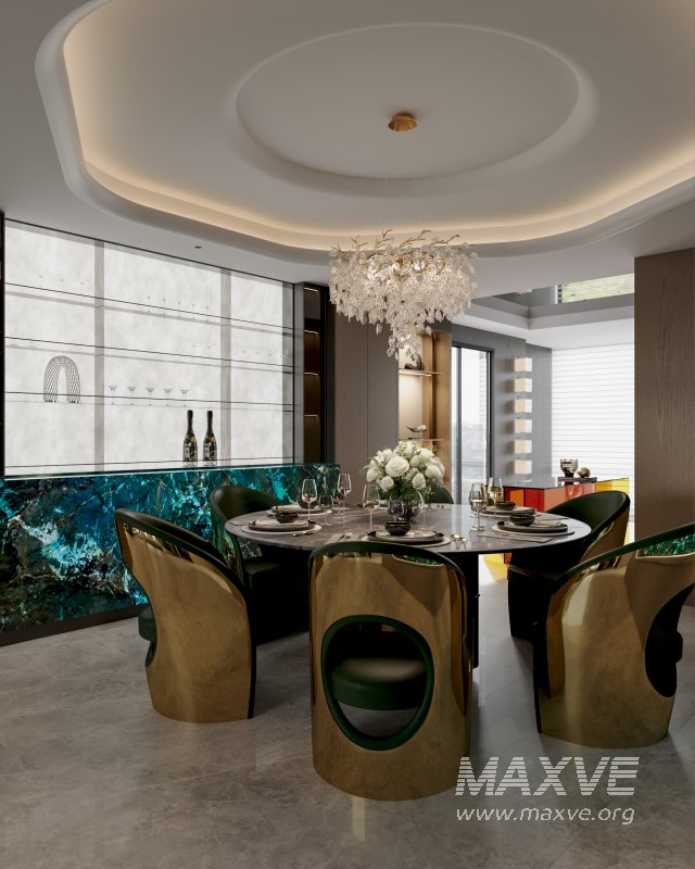 Luxurious living room and dining room - Image 8