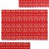 Christmas Showflake Bohemia Stripe Red Runner Washable Rug - Thumbnail 2