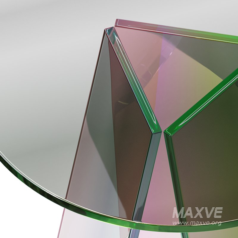 Iridescent Acrylic Side Table - Image 8