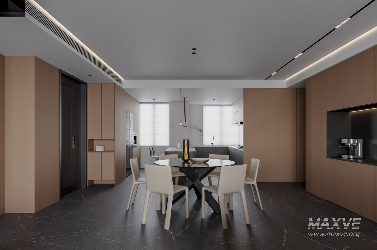 Modern living room dining room kitchen - Image 2