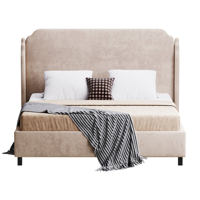 Aurora Wingback Blush Bed - Image 4