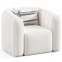 FITZ CHANNELED BLACK BOUCLE SWIVEL CHAIR - Thumbnail 3