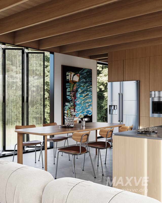 Modern living room dining room kitchen - Image 5