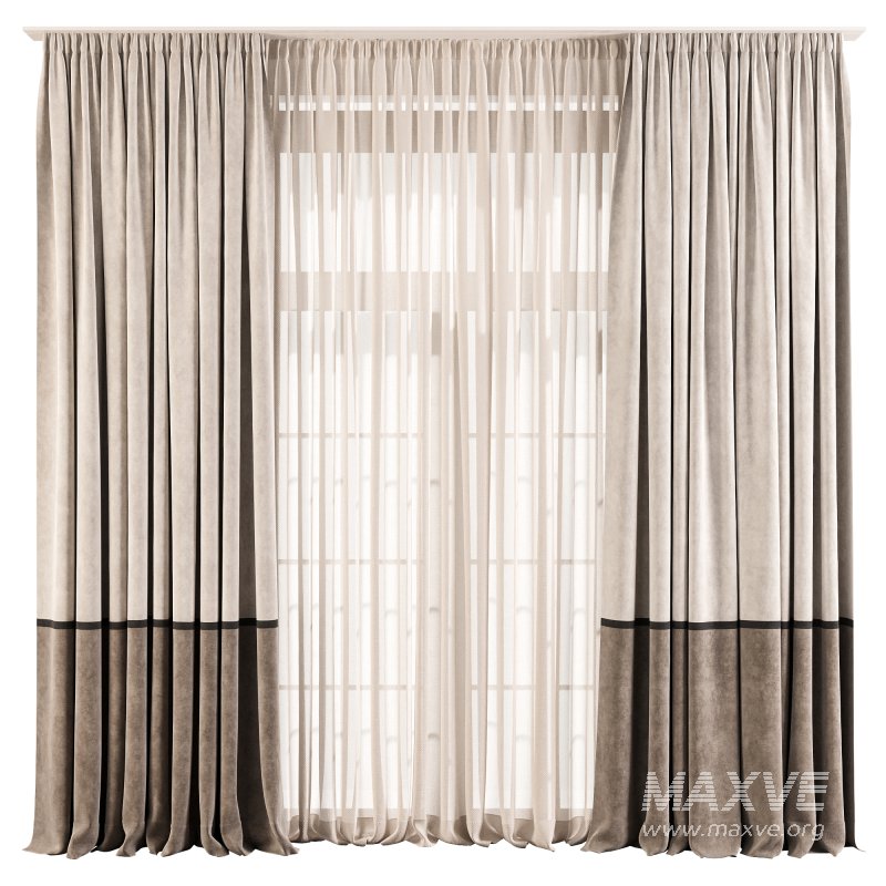 Modern Curtain 77 Optional Material Variants (Pack of 4) - Image 7