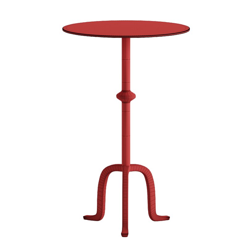 Leyla French Country Black Cast Iron Drink Side Table - Image 2