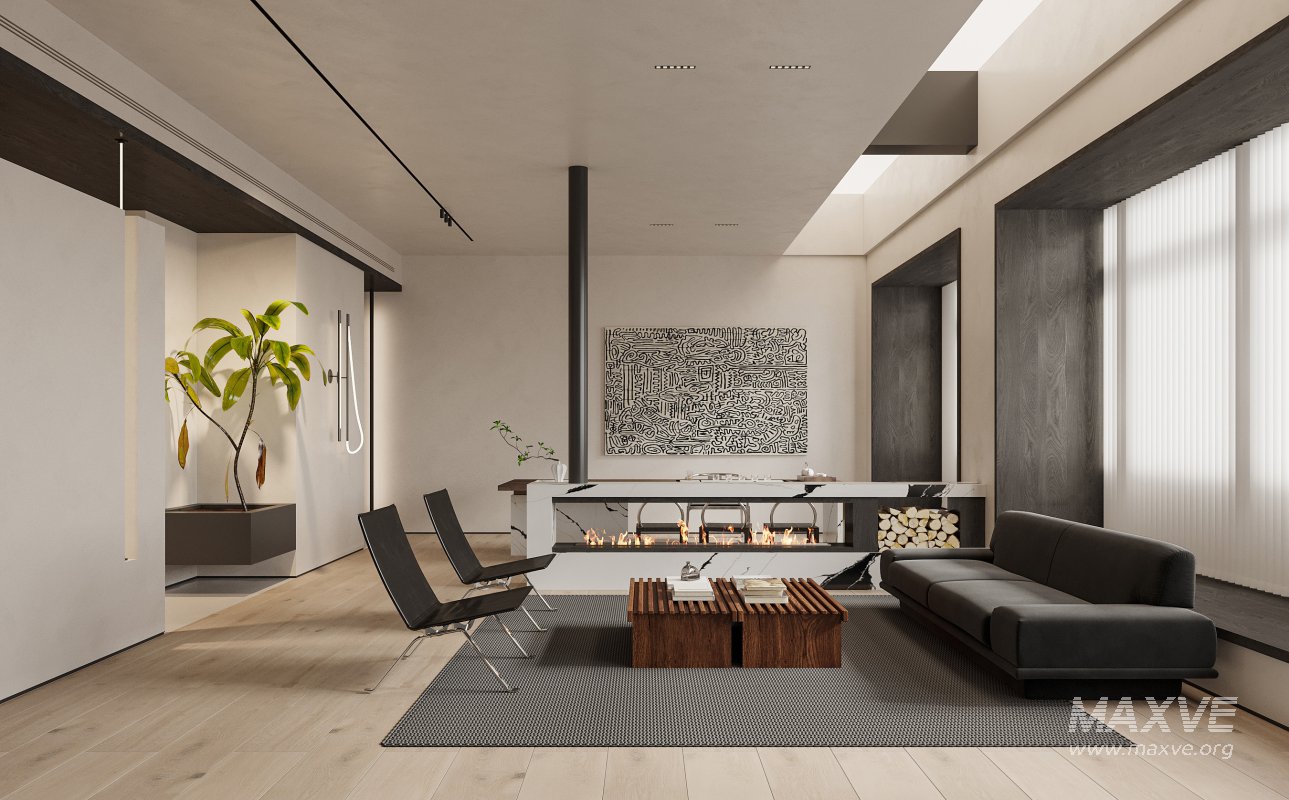 Modern living room dining room office - Image 6