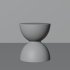 Modern Hourglass Stool - Thumbnail 4