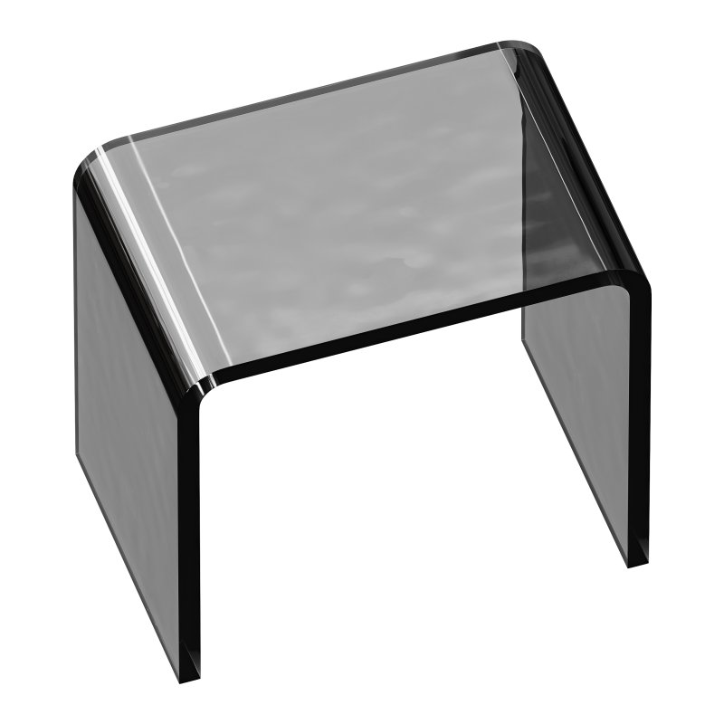 Minimalist Acrylic Side Table – Ottoman - Image 10