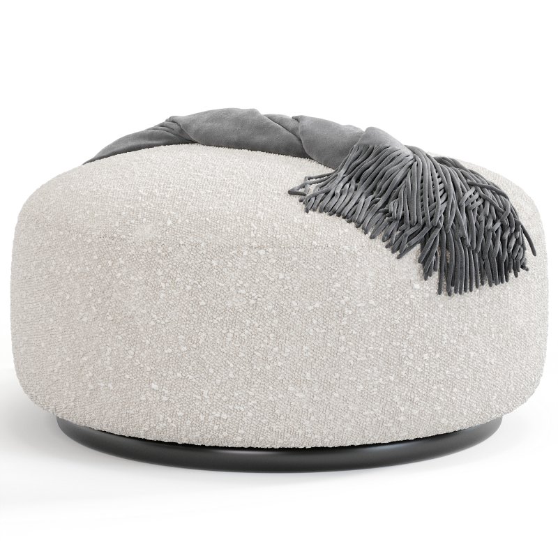 K Waiting Ottoman Chenille By Spacefurniture - Image 2