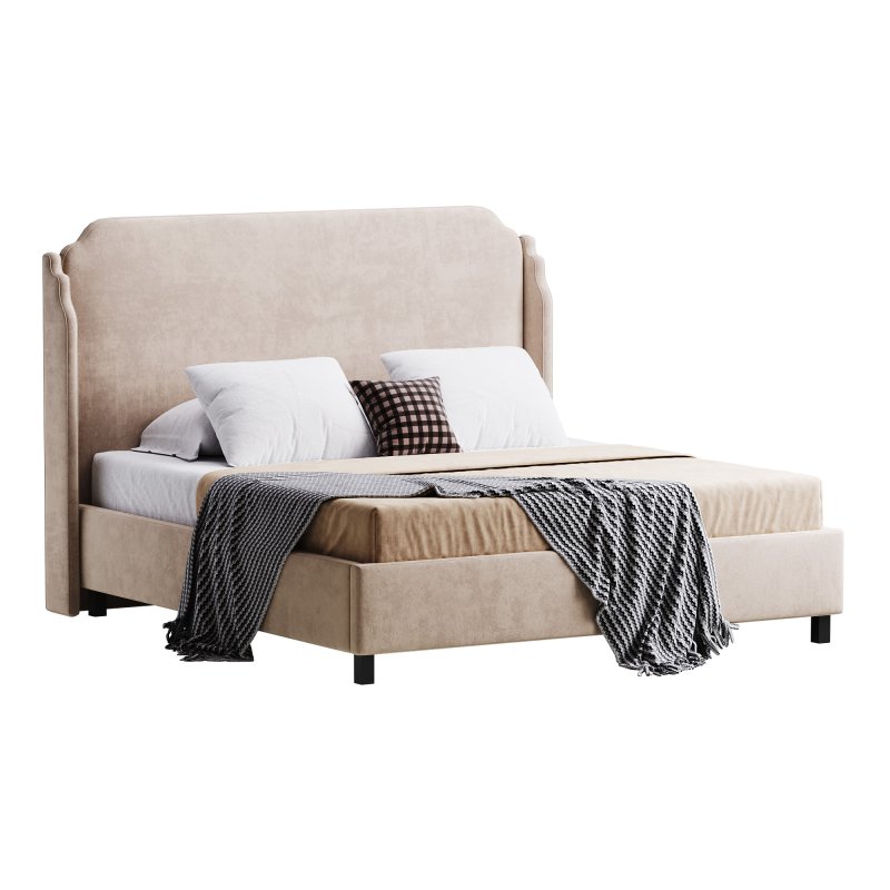 Aurora Wingback Blush Bed - Image 3