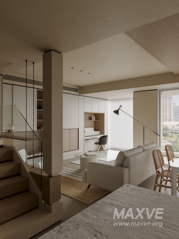 Modern living room dining room kitchen - Image 8