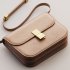 Brown Flap Genuine Leather Square Shoulder Message Bag - Thumbnail 6