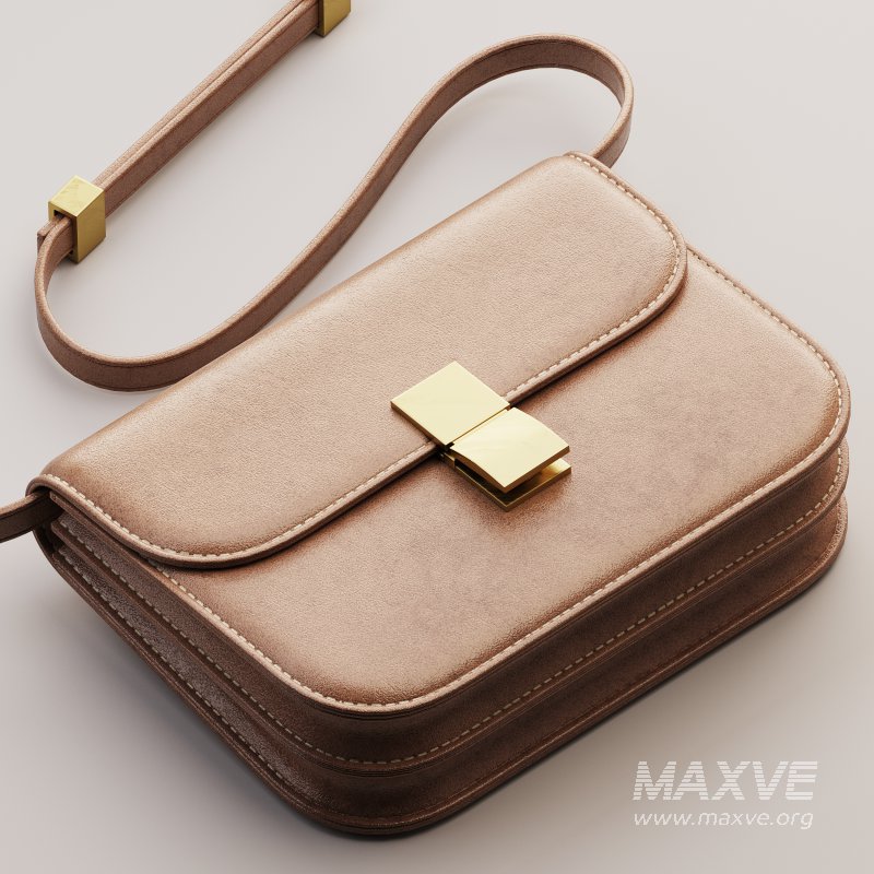 Brown Flap Genuine Leather Square Shoulder Message Bag - Image 6