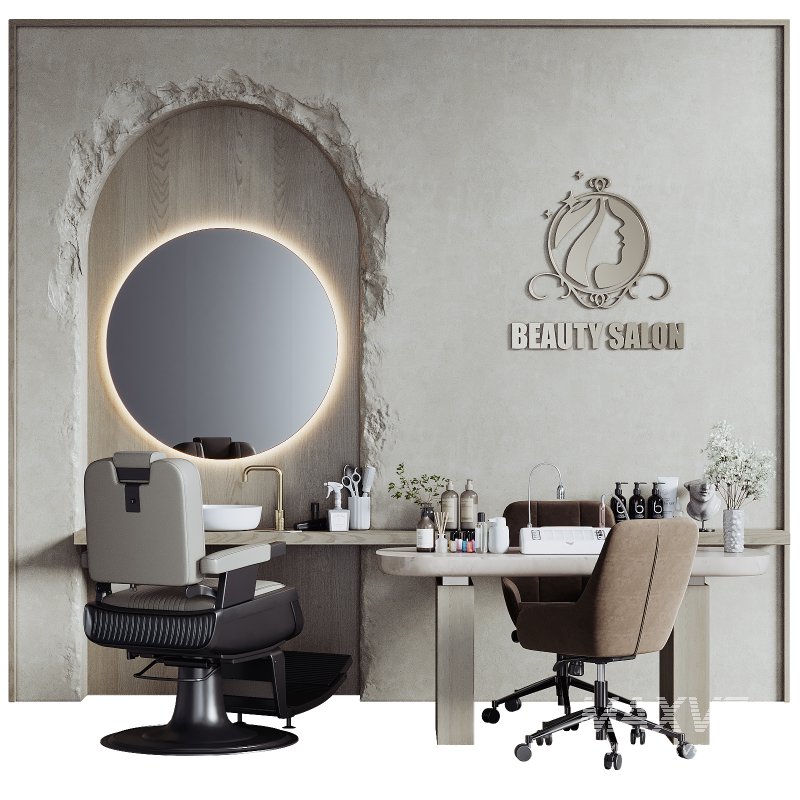 Barber and Manicure area in beauty salon 08 - Image 2