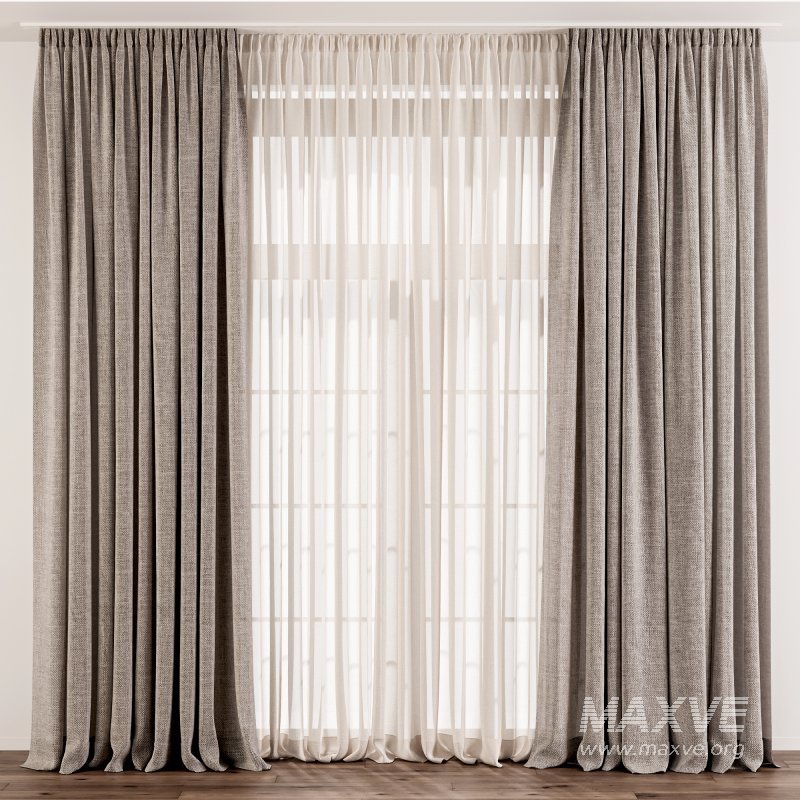 Modern Curtain 77 Optional Material Variants (Pack of 4) - Image 6