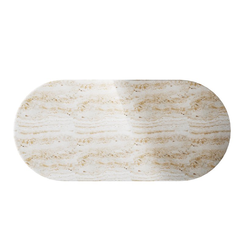 Linden Travertine Top Coffe Table - Image 9