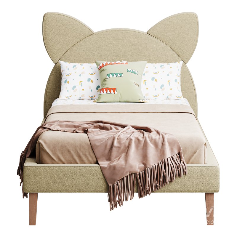 Children single bed beige Kitty - Image 7