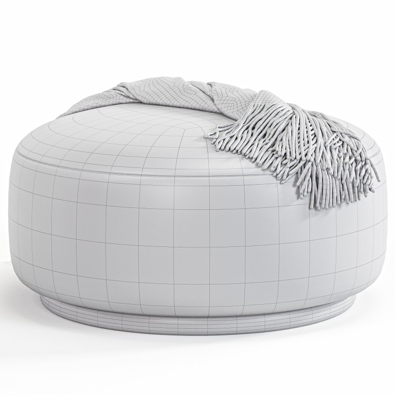 K Waiting Ottoman Chenille By Spacefurniture - Image 7