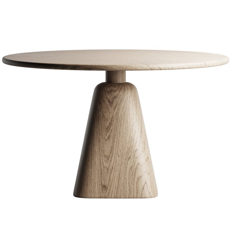 Wood Round Dining Table - Image 2
