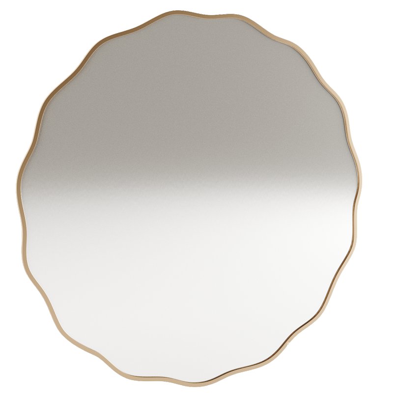 Regina Andrew Candice Hollywood Regency Gold Resin Frame Round Mirror - Image 1