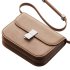 Brown Flap Genuine Leather Square Shoulder Message Bag - Thumbnail 11