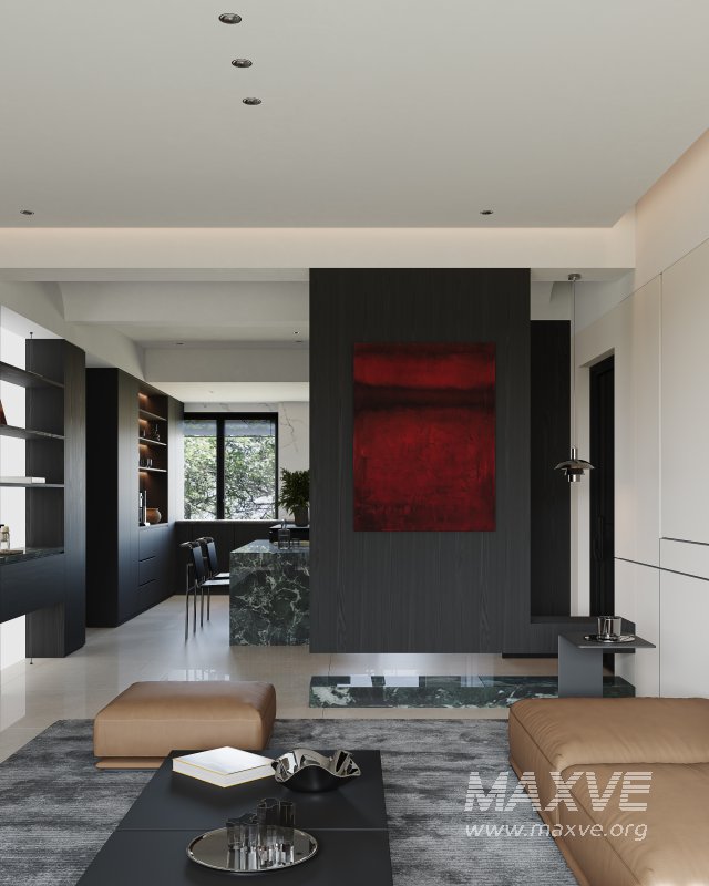 Modern living room dining room kitchen - Image 16