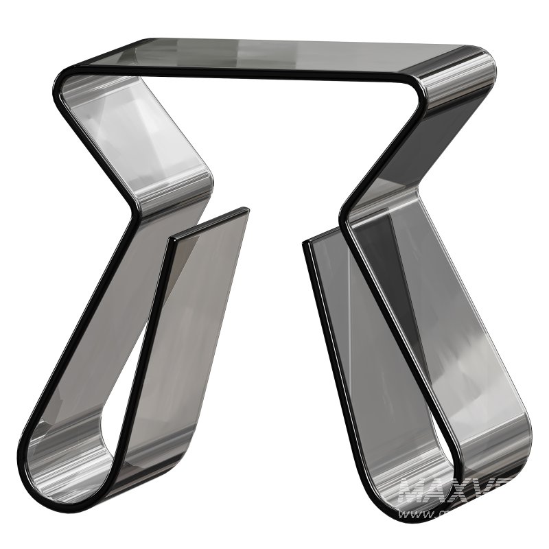 Acrylic Curve Edge Side Table – Minimalist - Image 7