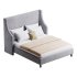 Davis Wingback Sand Velvet bed - Thumbnail 8