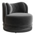 Norris Vegetable Dyed Linen Swivel Chair - Thumbnail 2