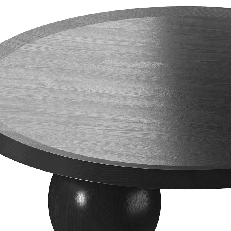 Maxine Elm Ball Coffee Table – Full Black - Image 9