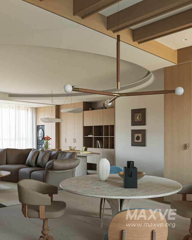 Modern living room dining room kitchen - Image 12