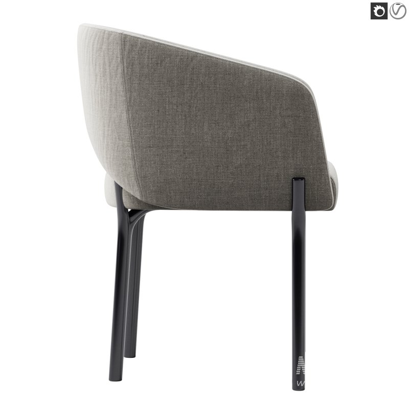 Libra Steel Legs Armchair - Image 5