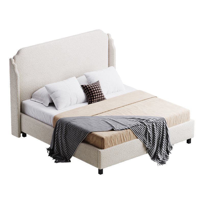 Aurora Wingback Blush Bed - Image 2