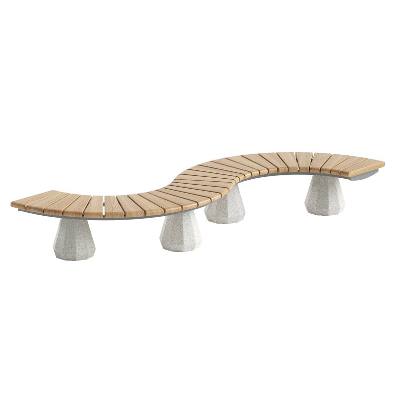 CONCRETE MODULAR BENCH 156 - Image 2